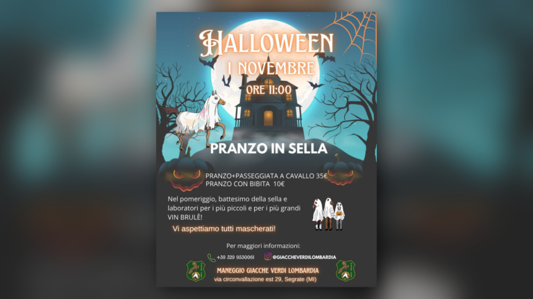 Halloween a cavallo: festa mascherata al maneggio di Segrate